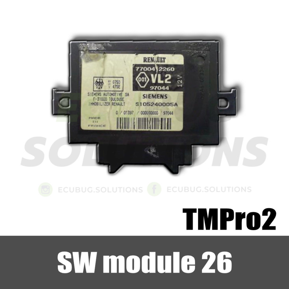 TMPro module 26 - Renault immobox Siemens