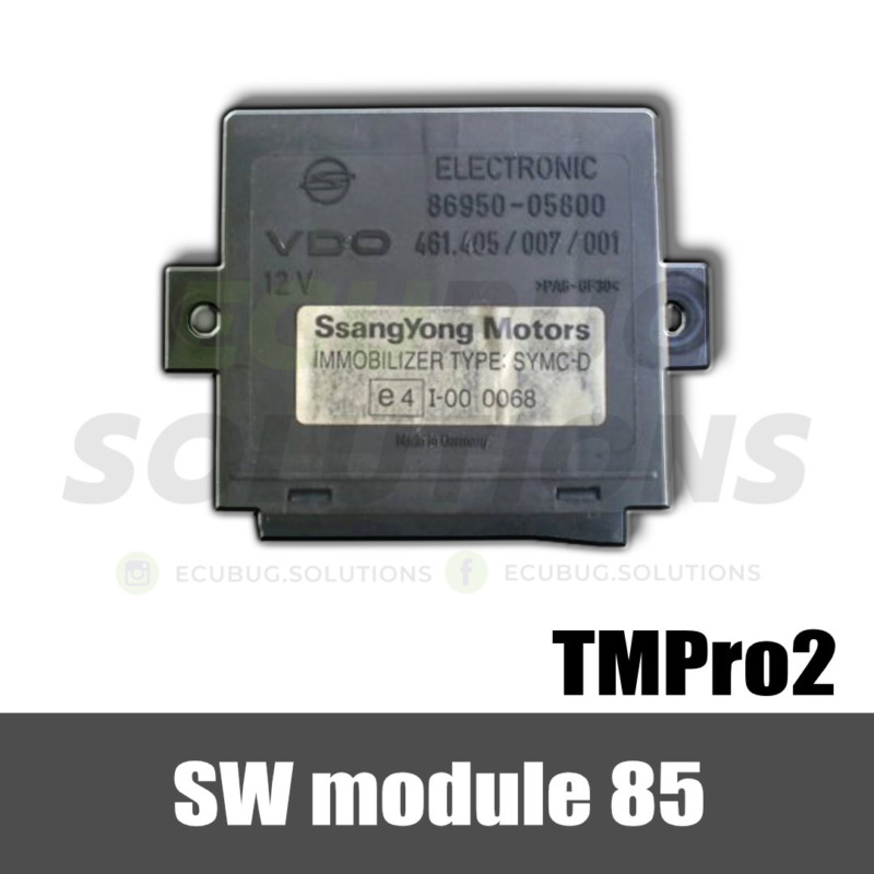 TMPro module 85 - SsangYong immobox VDO