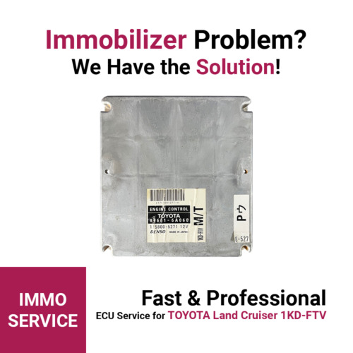 Denso 1KD-FTV ECU Service for Toyota Land Cruiser – Immobilizer Data Reading & Emulator Setup