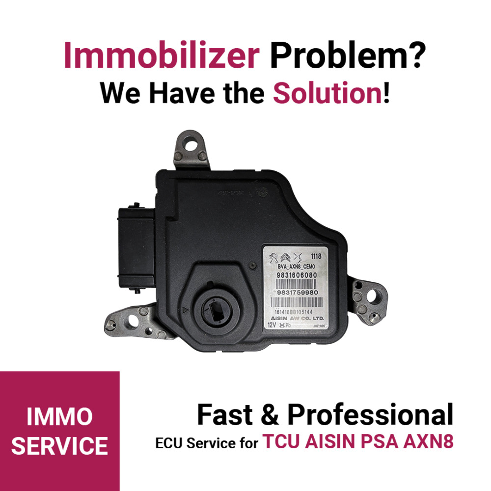 AISIN AXN8 TCU Service for PSA (Peugeot, Citroën, DS) — Immobilizer Data Reading & Emulator Setup